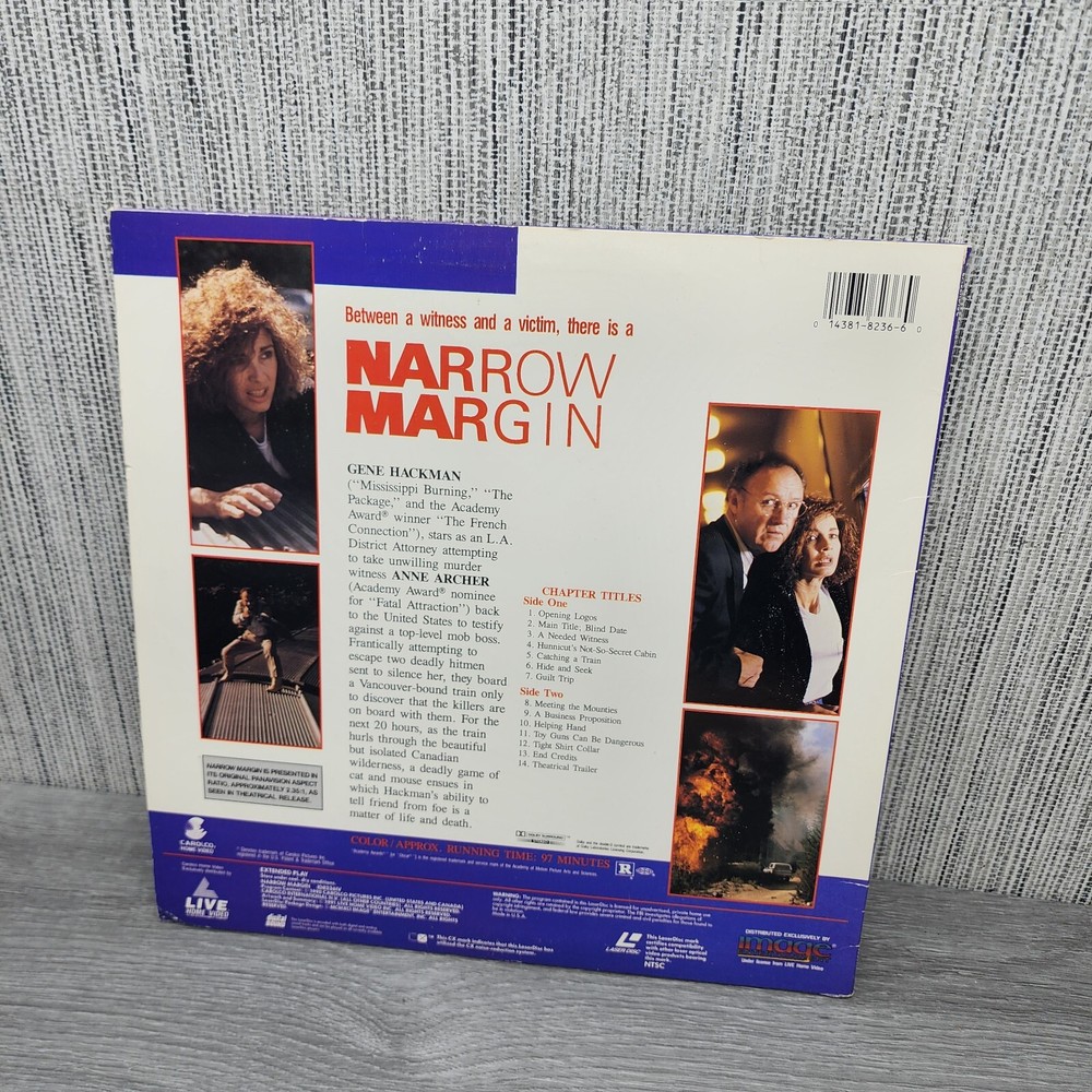 Narrow Margin - Gene Hackman, Anne Archer - Widescreen Laser Disc
