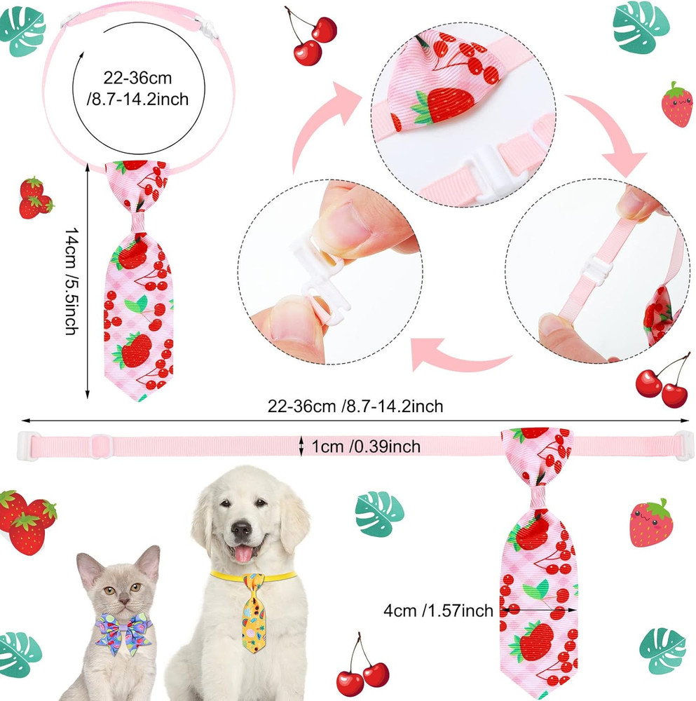 300 Pcs Dog Bow Tie Collars Bulk for Dogs Adjustable Summer Spring Basic Dog Bow