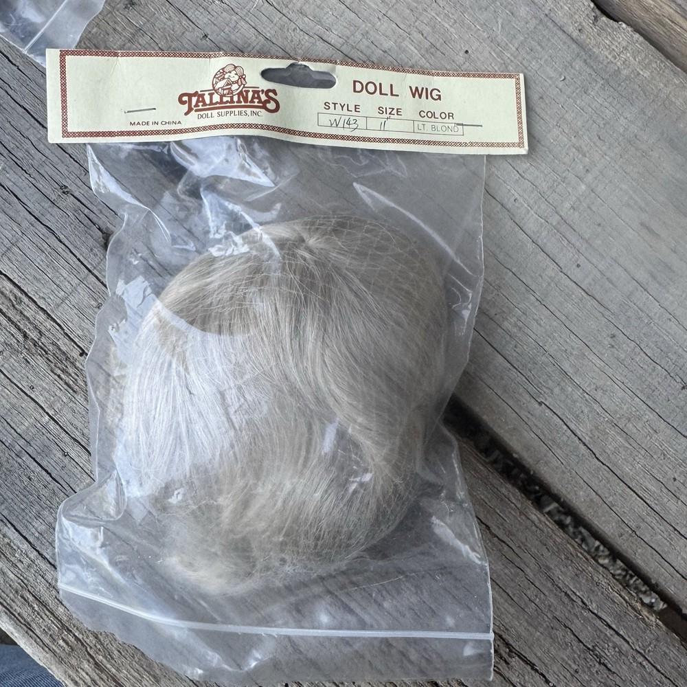 Tallinas Doll Wig Pull Cap Ringlets Side Light Blonde Style W143 11” New