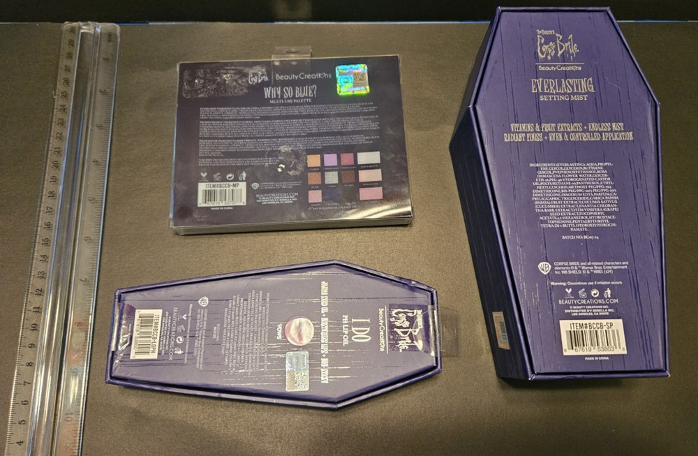 Corpse Bride Multi Use Palette Everlasting Setting Mist & Lip Oil Makeup Set New