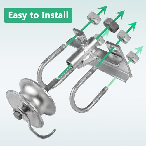 Sliding Gate Rollers, Steel Rolling Gate Hardware for 2'' (1-7/8'') Gate 2 Pack
