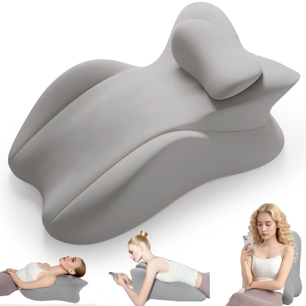 Multi-Position Wedge Pillow Memory Foam Back Lumbar Support Bed Prone Pillow