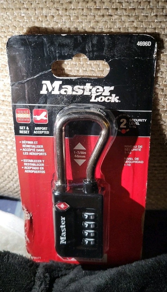 Master Lock Padlock Set & Reset Airport Accepted 4696D