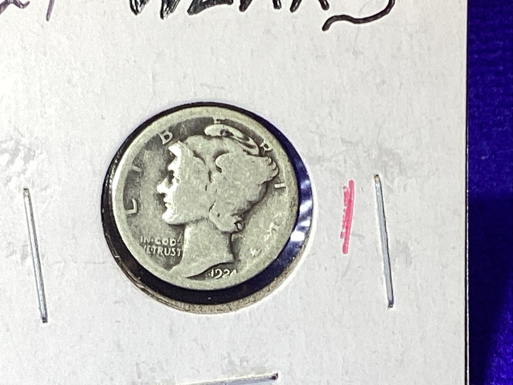 1924 WEAK PARTIAL “ S “ MERCURY DIME 🐒