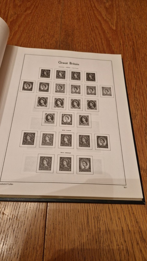 Great Britain Light House 1837-1986 Illustrated Stamp Album Pages. See details