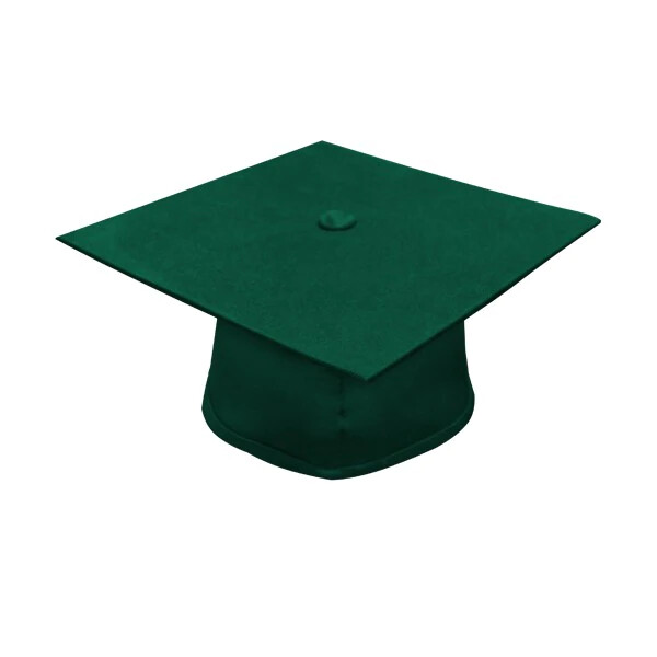 Matte Hunter Graduation Cap and Gown Set New with Free Shipping