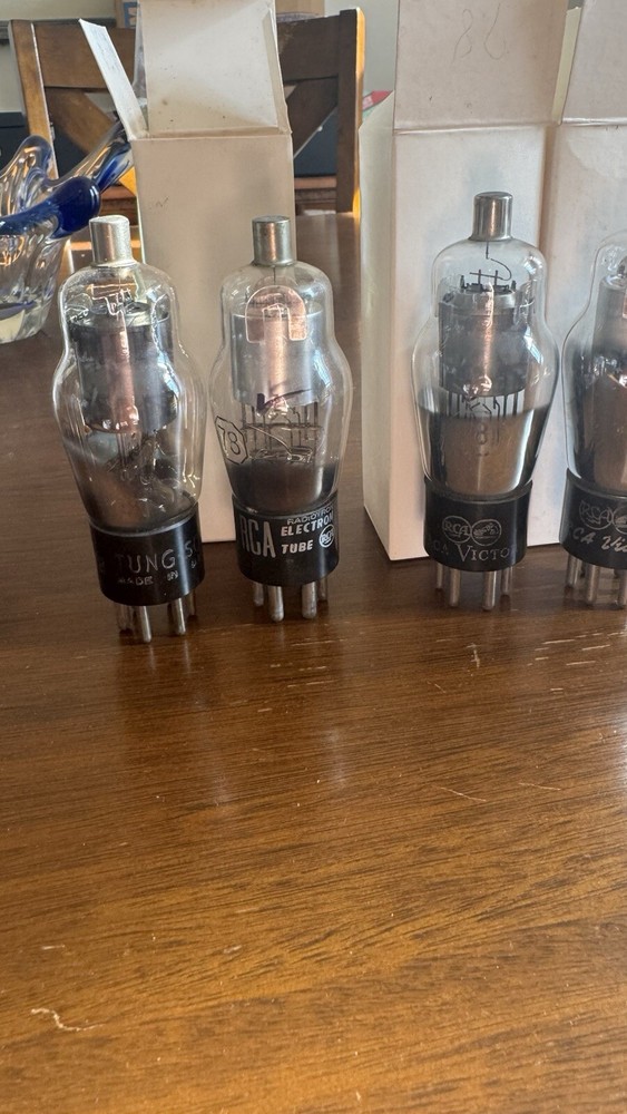 4 NOS RCA 78 ST Bottle Globes