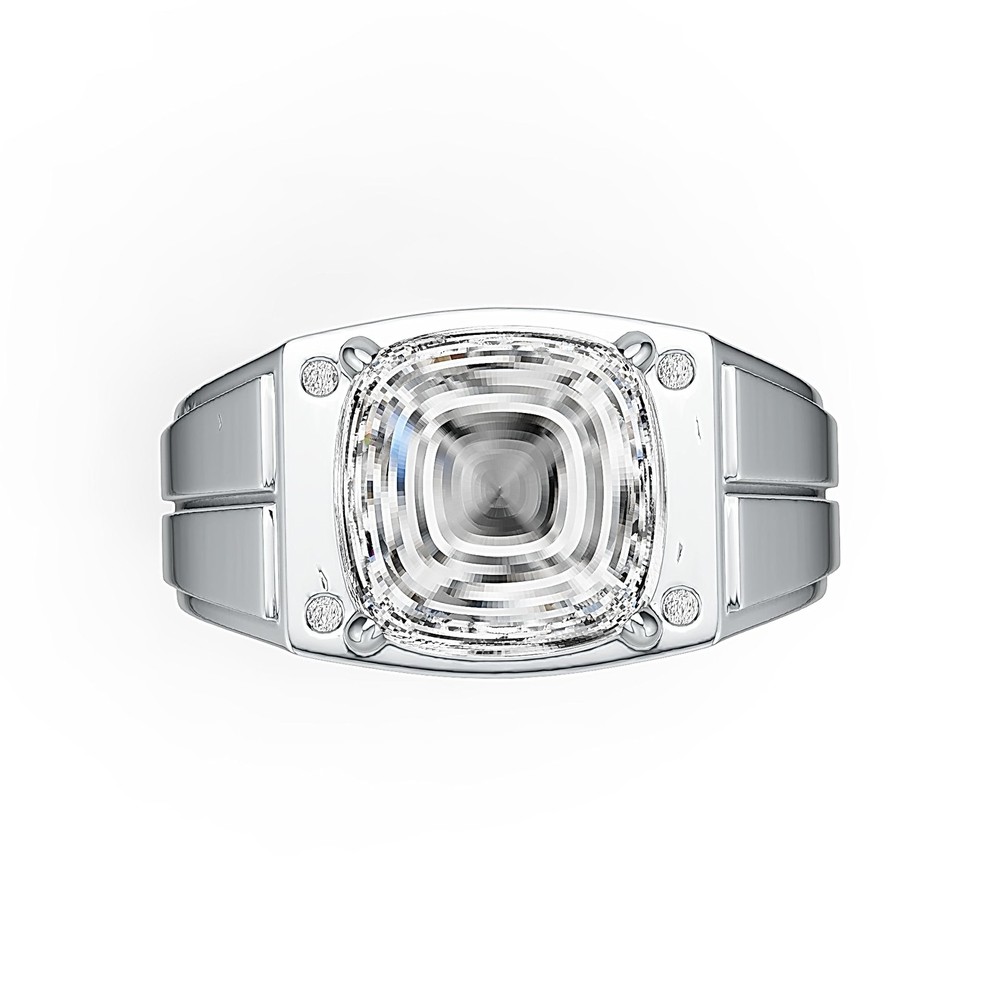 Sterling Silver Semi Mount Ring Setting Cushion CU 10x10mm Cabochon