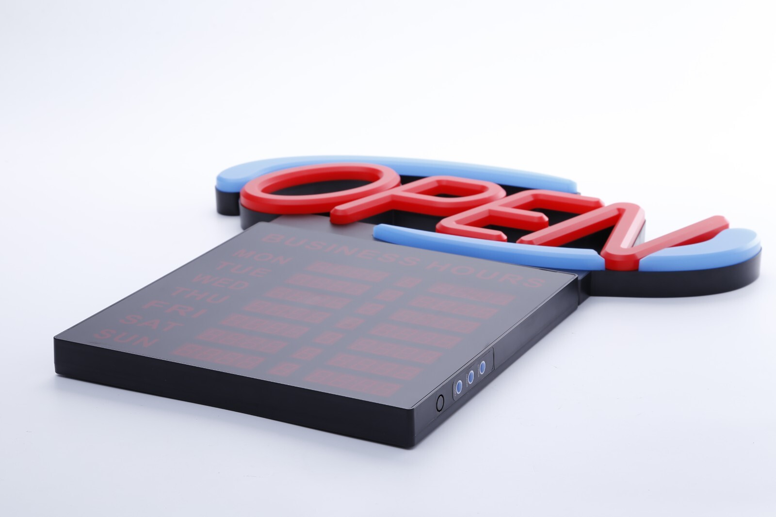 Super Bright SMT LED Open Sign with business hours (flexible minute adjustment)