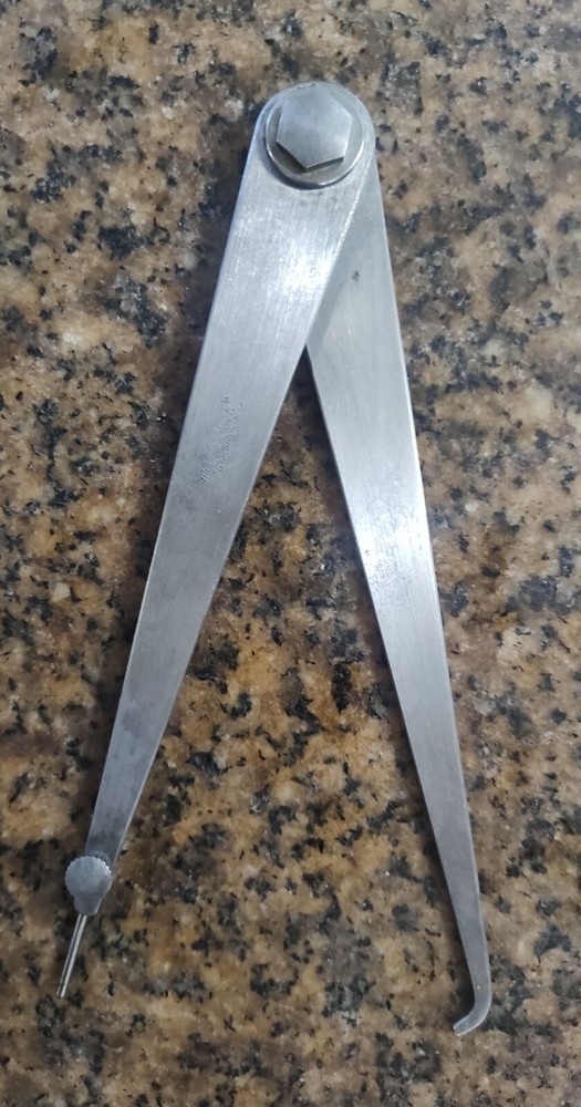 🗽 VINTAGE LUFKIN 10" ADJUSTABLE CALIPER/ DIVIDER
