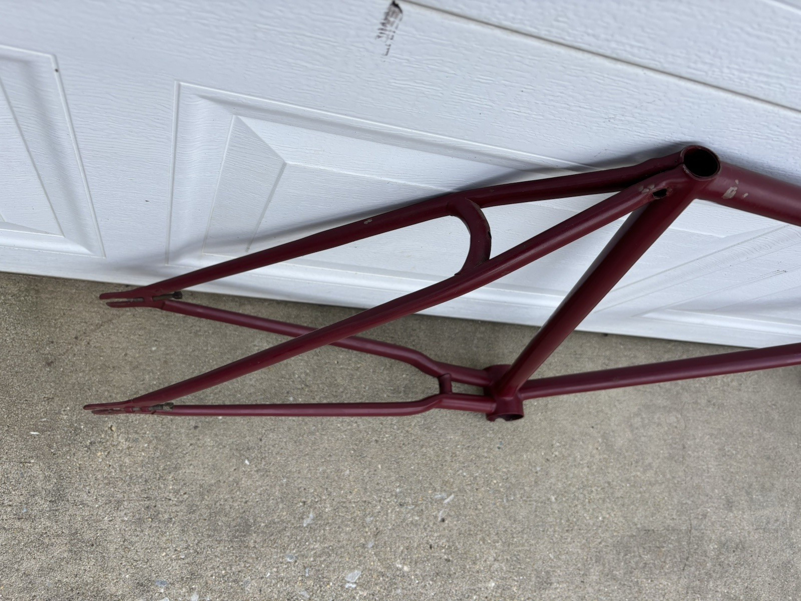 ANTIQUE 1900'S CIRCA ADLAKE 28" REPAINTED MOTORBIKE FRAME SET