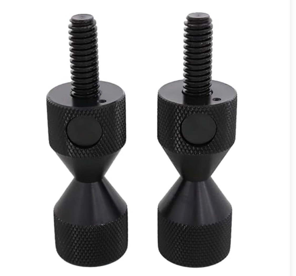 2Pcs Push Button Carbon Steel Flange for 5/8”to 17/8” Holes