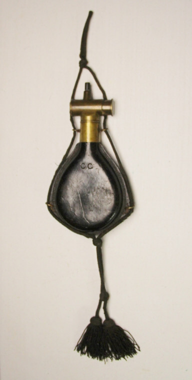 Swiss Leather Covered Powder Flask