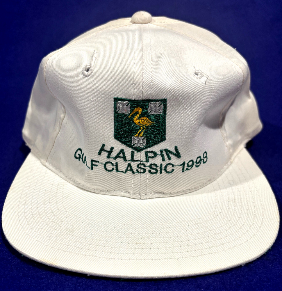 Vintage White Halpin Golf Classic 1998 Snapback Hat Cap