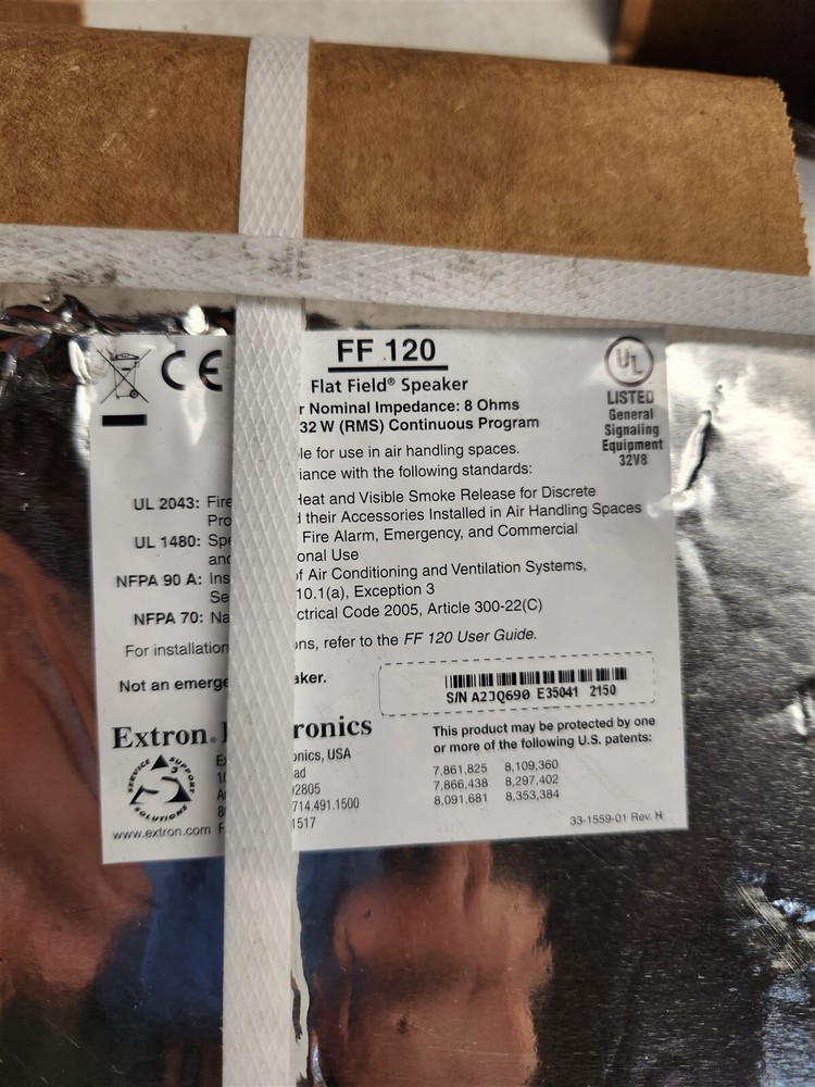 EXTRON FF 120 FLAT FIELD SPEAKER NEW - OPEN BOX