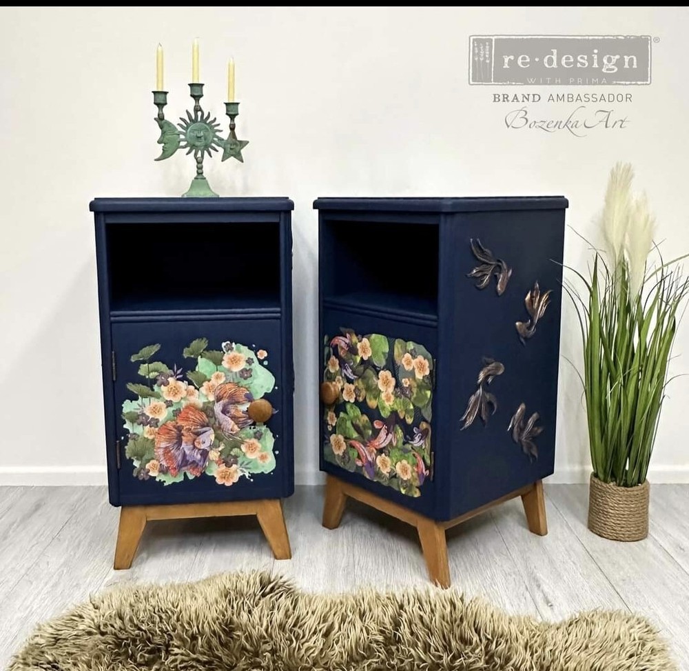 Redesign With Prima & Cece Restyled "Siamese Splendor" Maxi Decor Transfer, Koi
