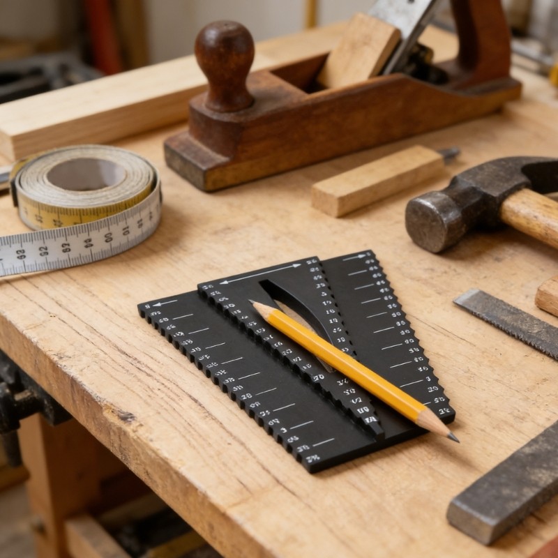 Lightweight Plastic Center Marker Tool For Circular Objects Precise Measurements