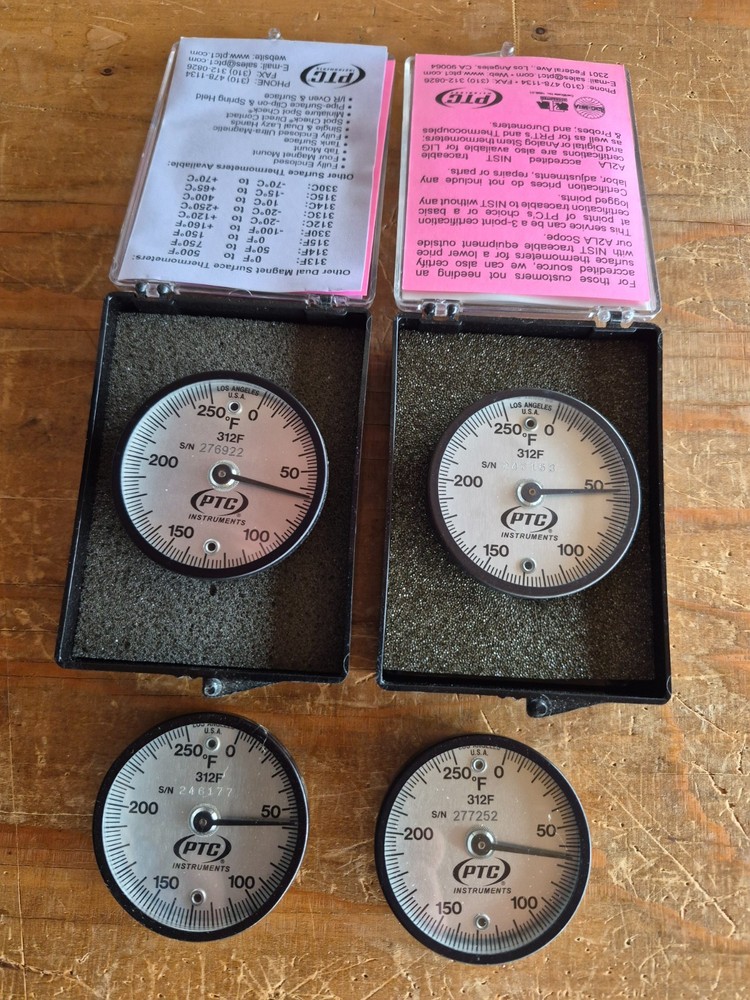 PTC Model 312F, 0-250 Degrees F Thermometer
