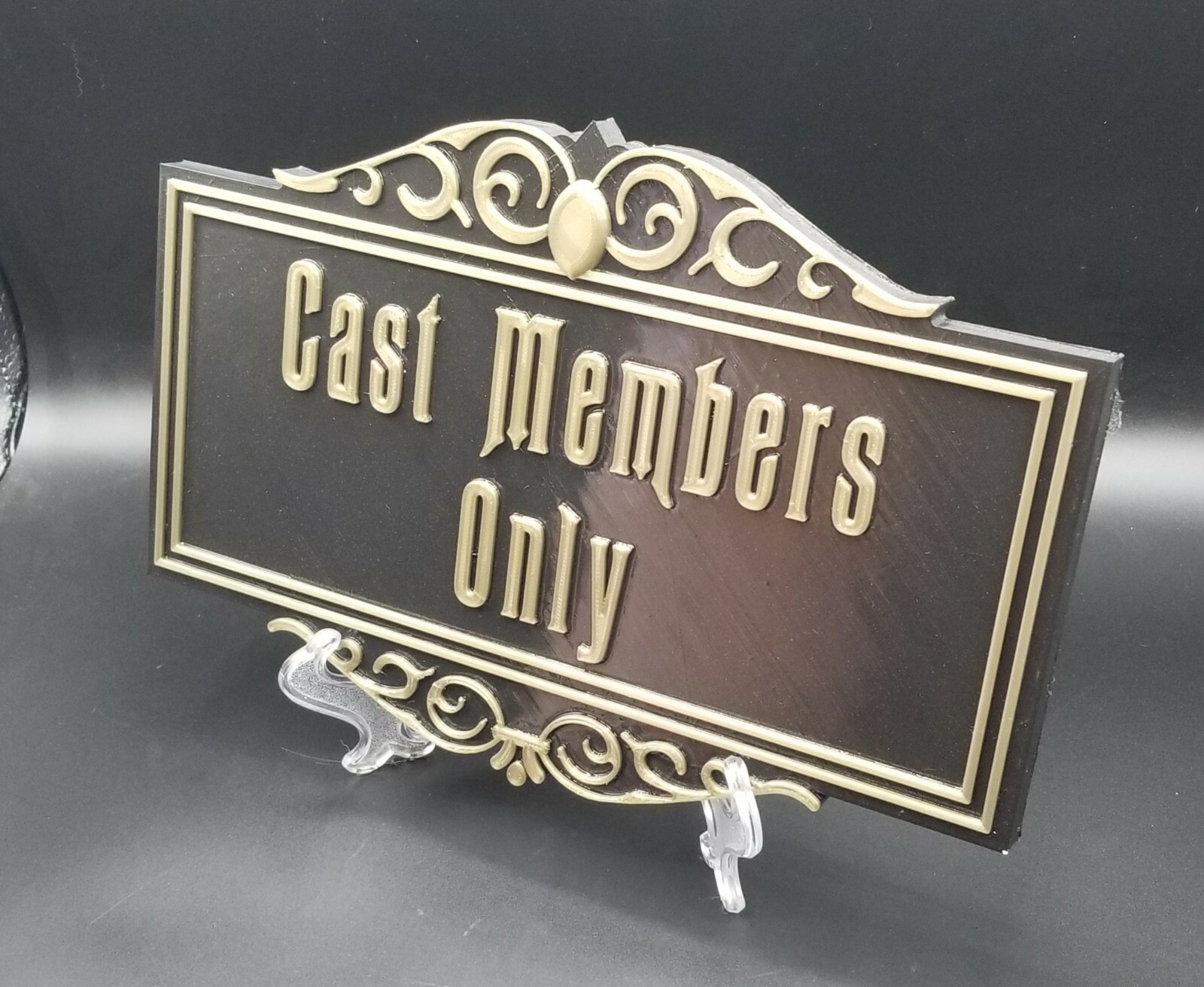 9" Haunted Mansion Inspired Cast Members Only Prop Sign / Plaque Replica
