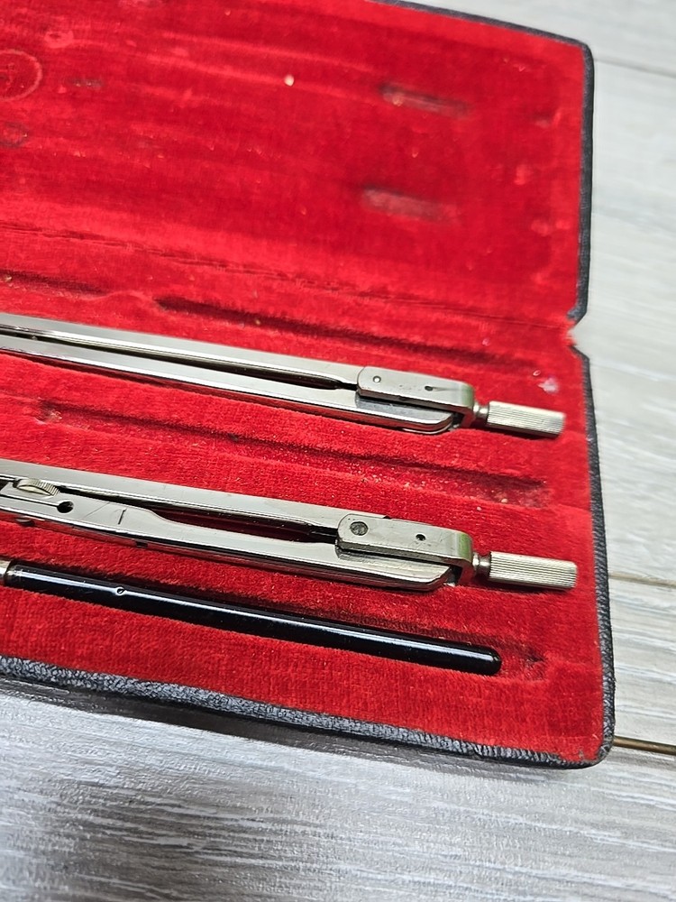 Vintage German Precision Drawing Compass Set – Technical Drafting Instruments