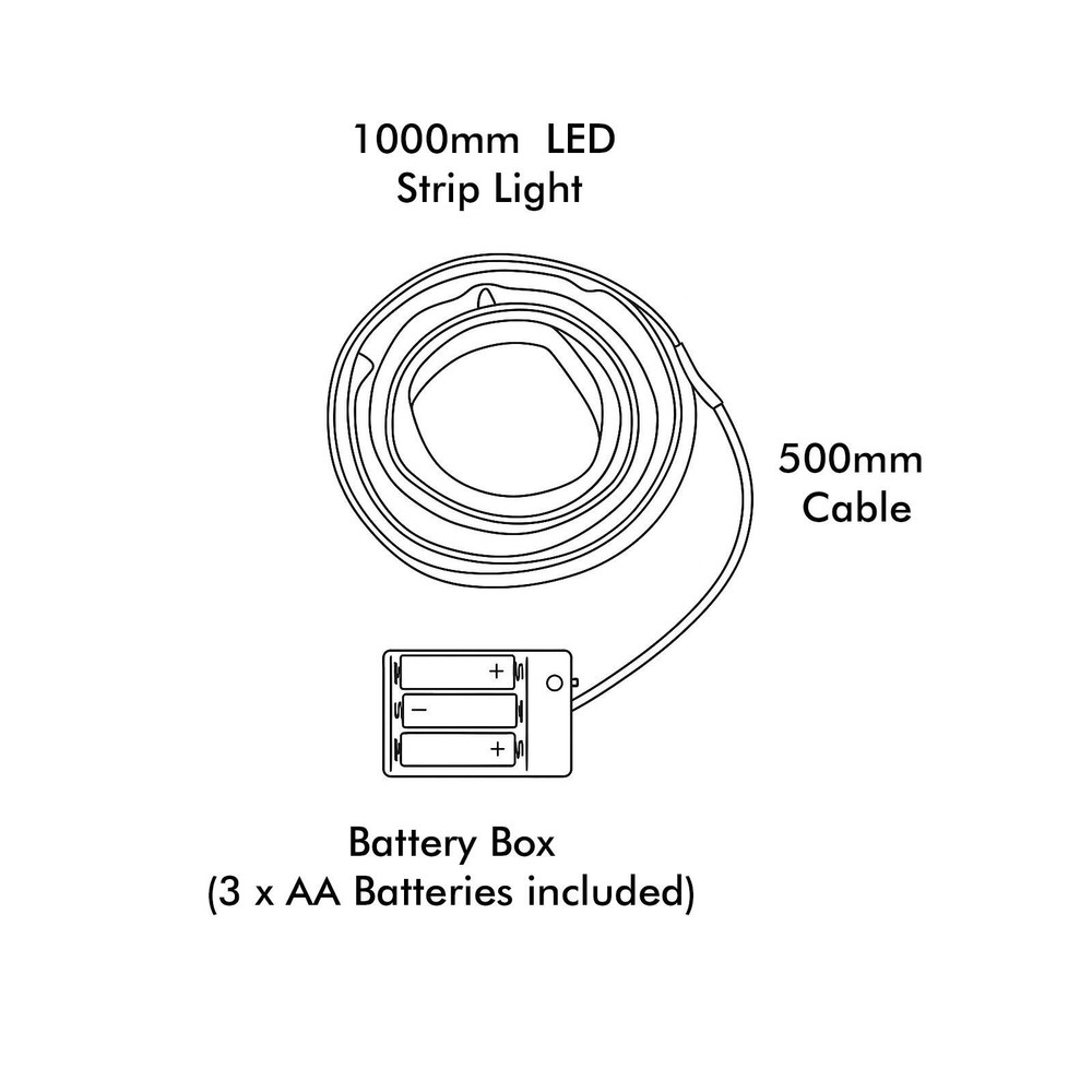 Arlec 1m RGB Battery Strip Light