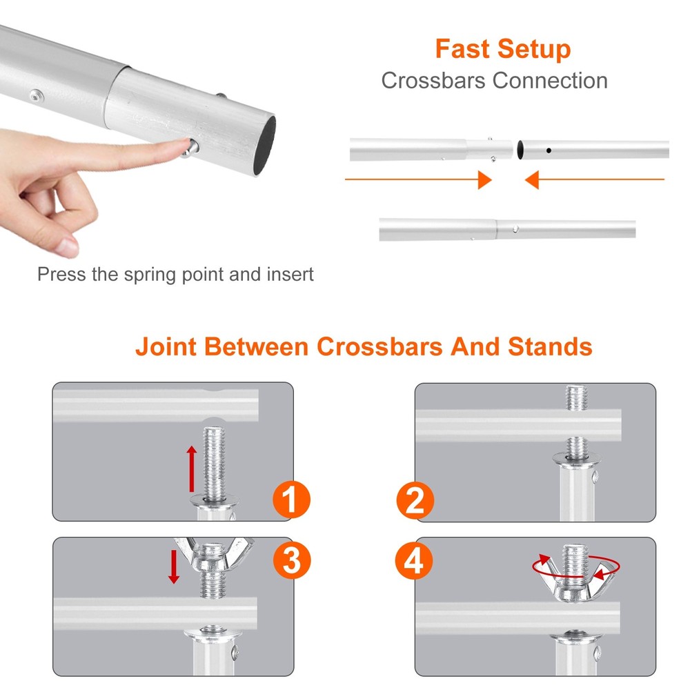 Heavy Duty Adjustable Photo Video Studio Backdrop Support Stand Set