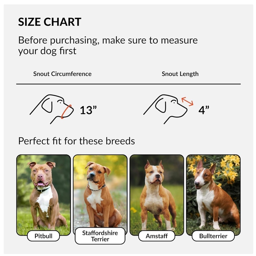 Adjustable Basket Muzzle for Staffordshire Terrier