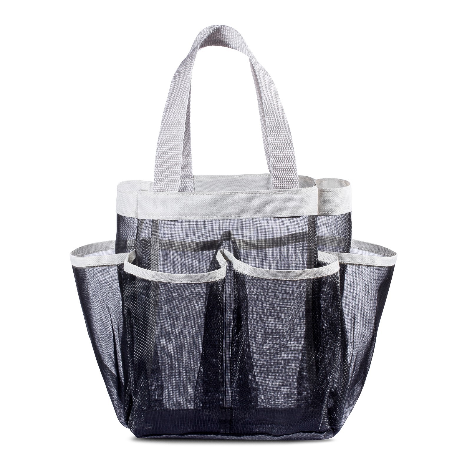 7 Pocket Mesh Shower Caddy Tote - Great for College and Gym | Assorted Colors