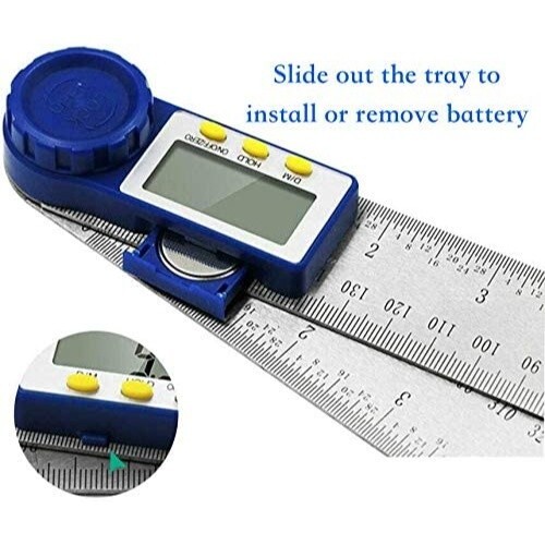Digital Angle Finder Protractor Zeroing and Locking Function, 7-Inch Angle Ruler