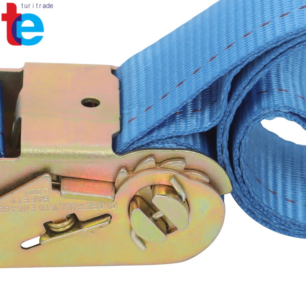 Wheel Chock Tie-Down Kit 4PCS E Track Wheel Chock 2PCS 7.5' Tie-Down Strap