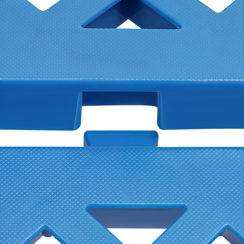 4pcs Blue Pallets Moisture-proof Floor Pallet Rectangular Breathable Grid Pallet