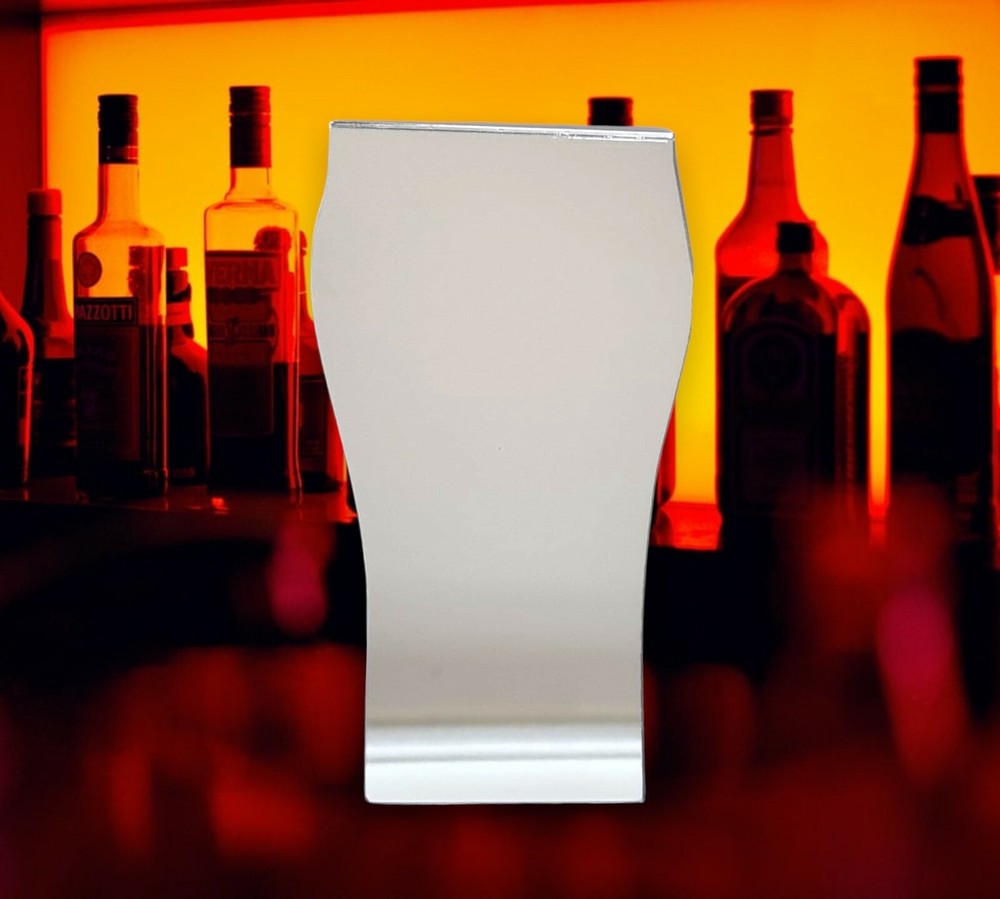 Pint Glass Shaped Acrylic Mirrors (Several Sizes Available)