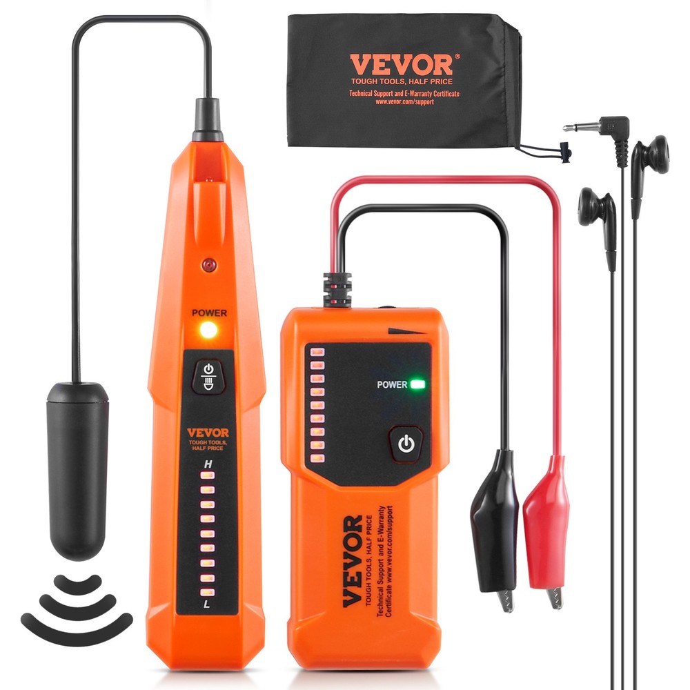 Vevor 9V Underground Cable Locator EM2423 3 FT Max. Depth Wire Break Detection