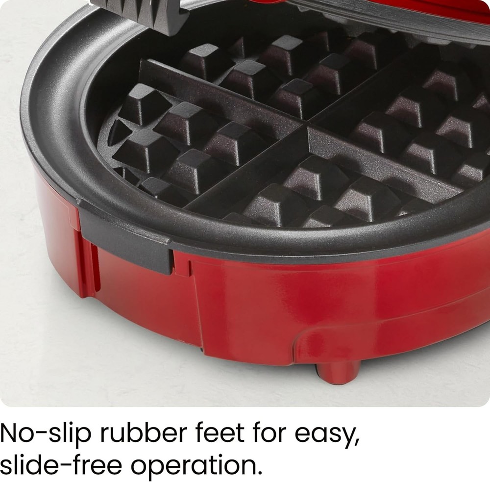 Anti-Overflow Belgian Waffle Maker w/Shade Selector Temperature Control Mess