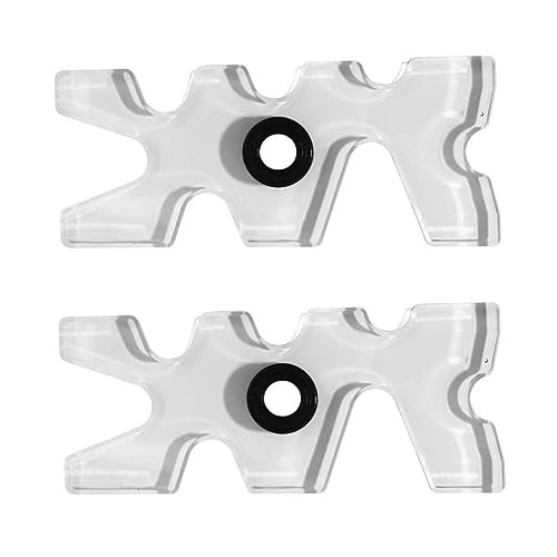 2pcs Plastic Pool Cue Bridge Head Wall Shelf Brackets, Clear