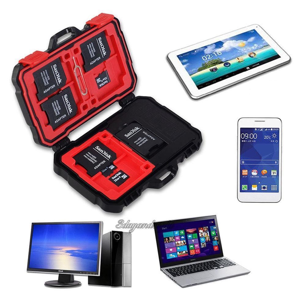 3.0 USB Waterproof Storage Memory Card Reader SD MicroSD CF Sim Storage Case Box