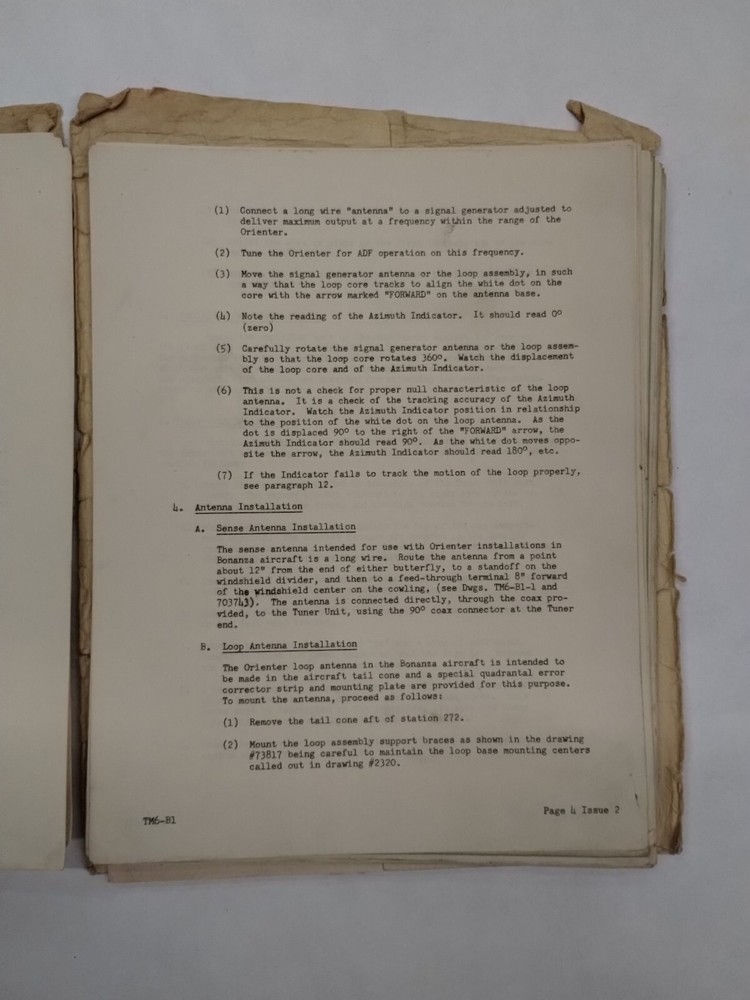 Lear Orienter Models ADF-12D3 & ADF-12D4 Installation Instructions- Original
