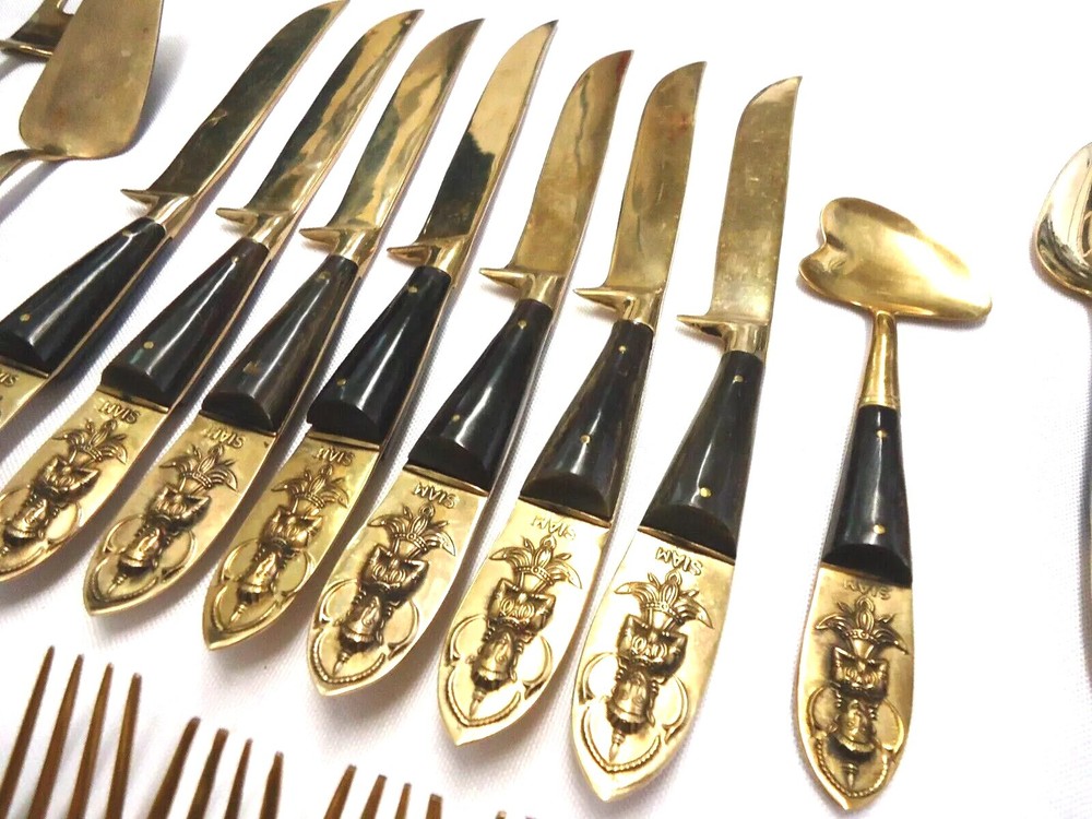 SIAM BRASS FLATWARE 24-pieces