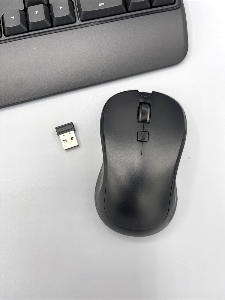 Wireless Keyboard and Mouse Combo, 2.4Ghz Black