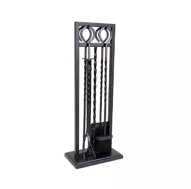 Style Selections Premium 4-PC Steel Fireplace Tool Set