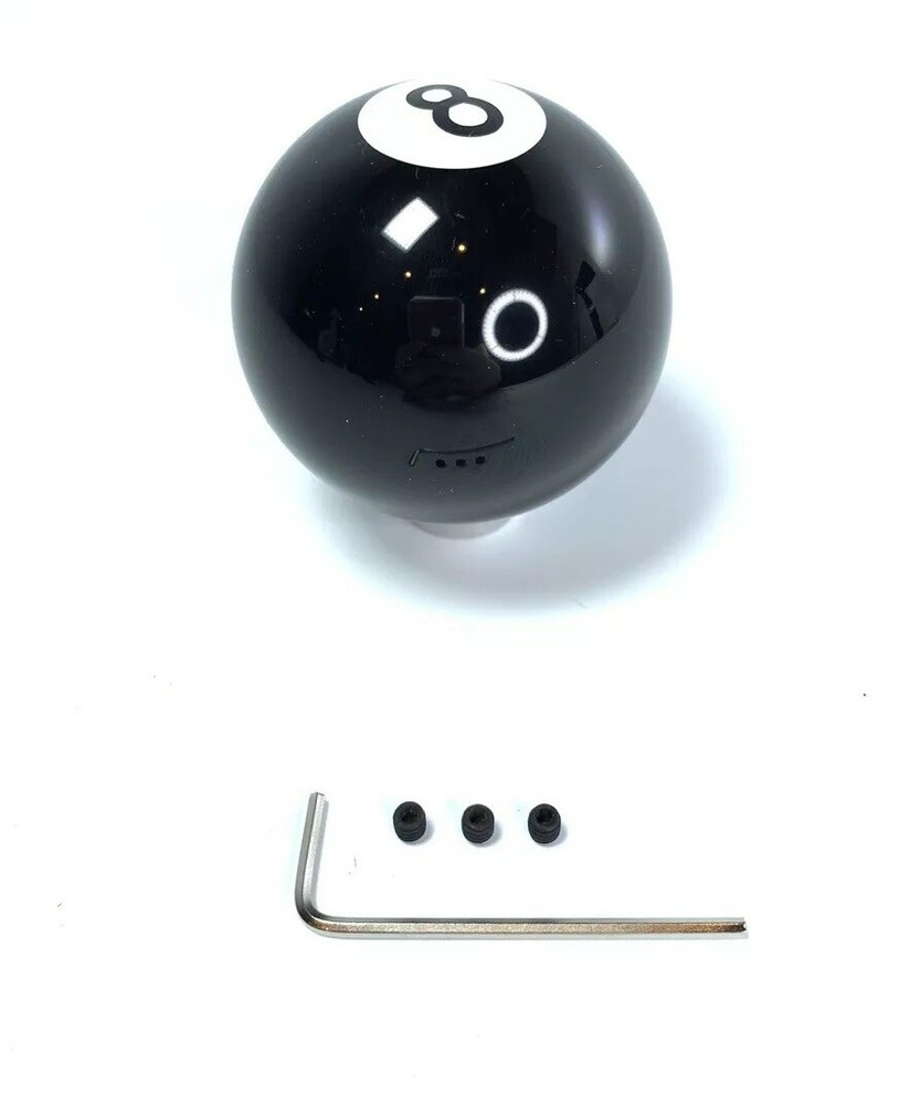 Pool Ball Gear Shift Knob (Solid Black, 8 Ball)
