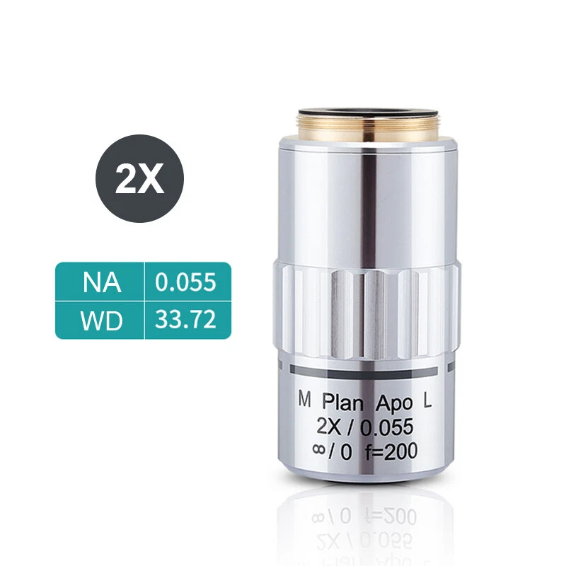 M26 95mm Visible LWD M Plan APO Metallurgical Microscope Objective Lens 2X-50X