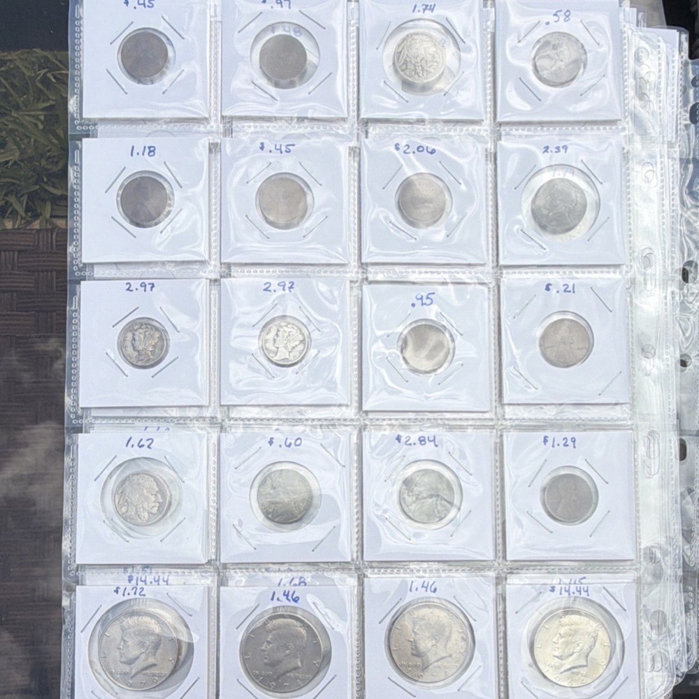 Assorted World Coin Collection Lot in Holders - Mixed Types, Circulated