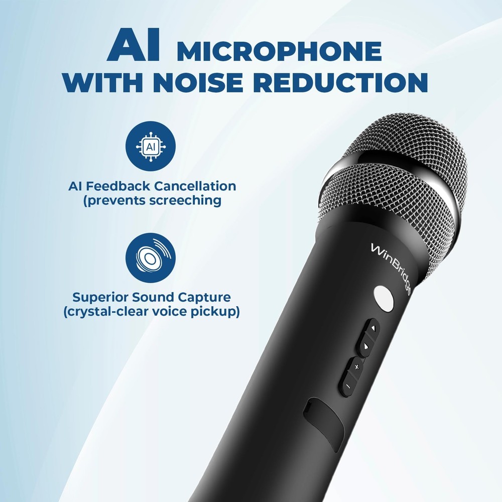 Bluetooth Microphone Wireless Voice Amplifier, Professional Intelligent Noise...