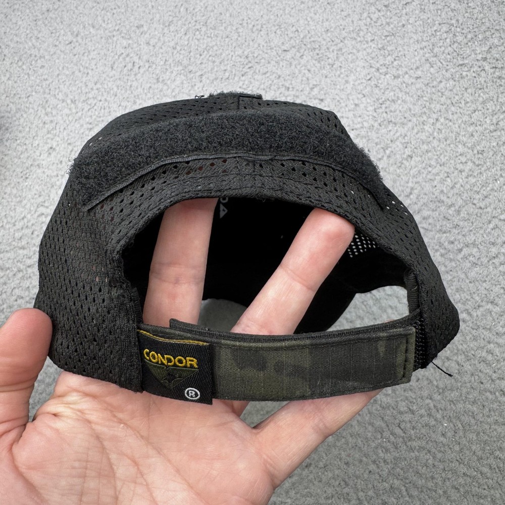 Condor Tactical Mesh Back Adjustable Cap Multicam Black Patch Mens One Size Hat