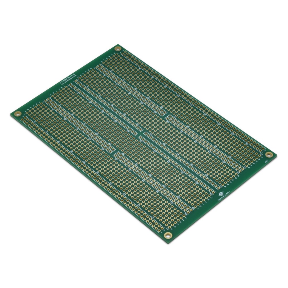 Premium 4" x 6" Protoboard PCB, ENIG Prototyping PCB, ST-PROTO-4-6
