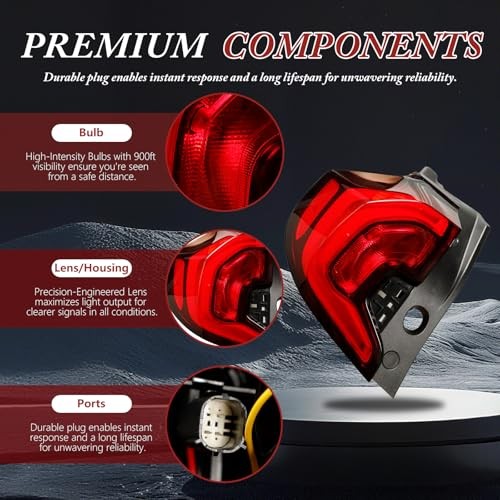 LED Left Rear Tail Light Assembly Without Blind Spot Compatible Left Tail Light