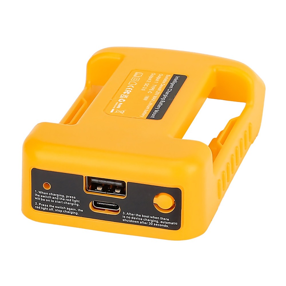 USB Type-C Battery Adapter For Dewalt 20V DCB201 DCB203 DCB204 DCB206 DCB207