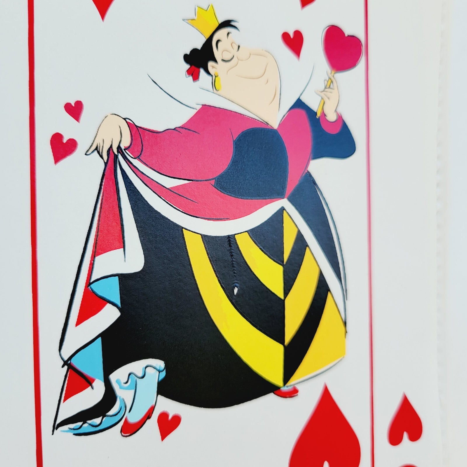 Disney Parks Alice in Wonderland Queen of Hearts Deck of Card Clutch *FLAW READ