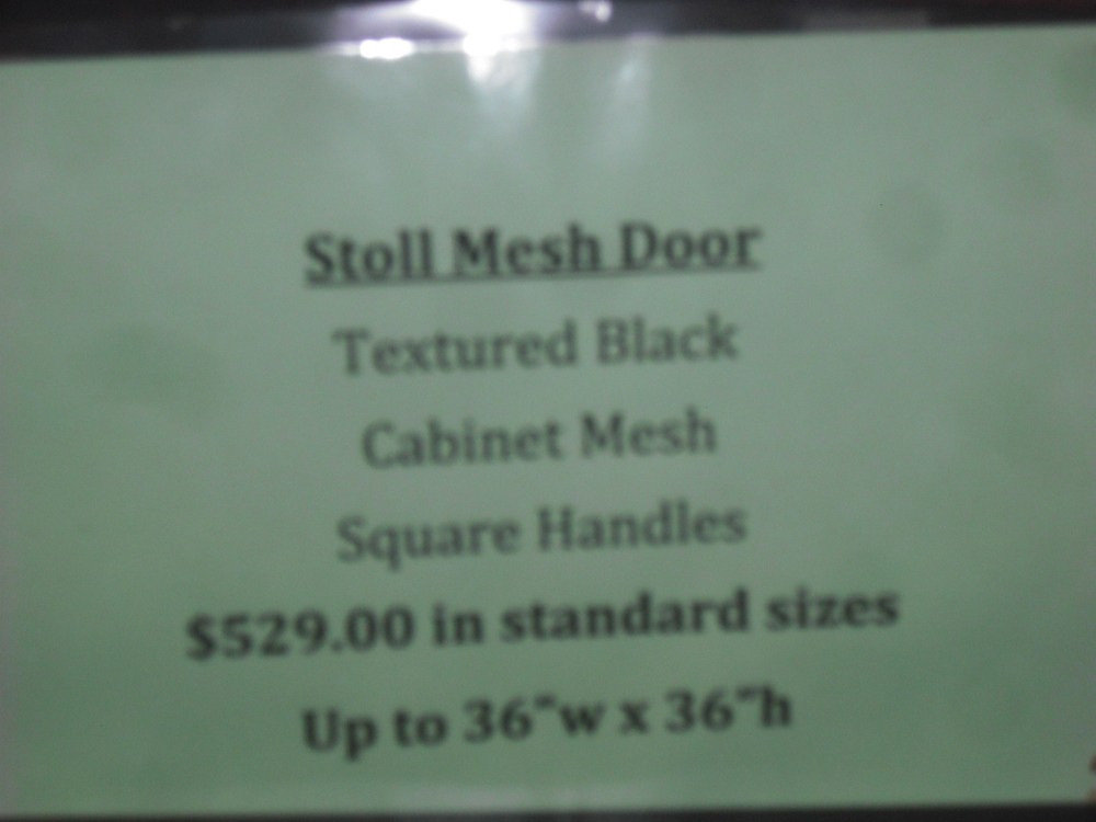 Stoll Essential Collection Mesh Fireplace Door Custom Texture Black 34" x 30"